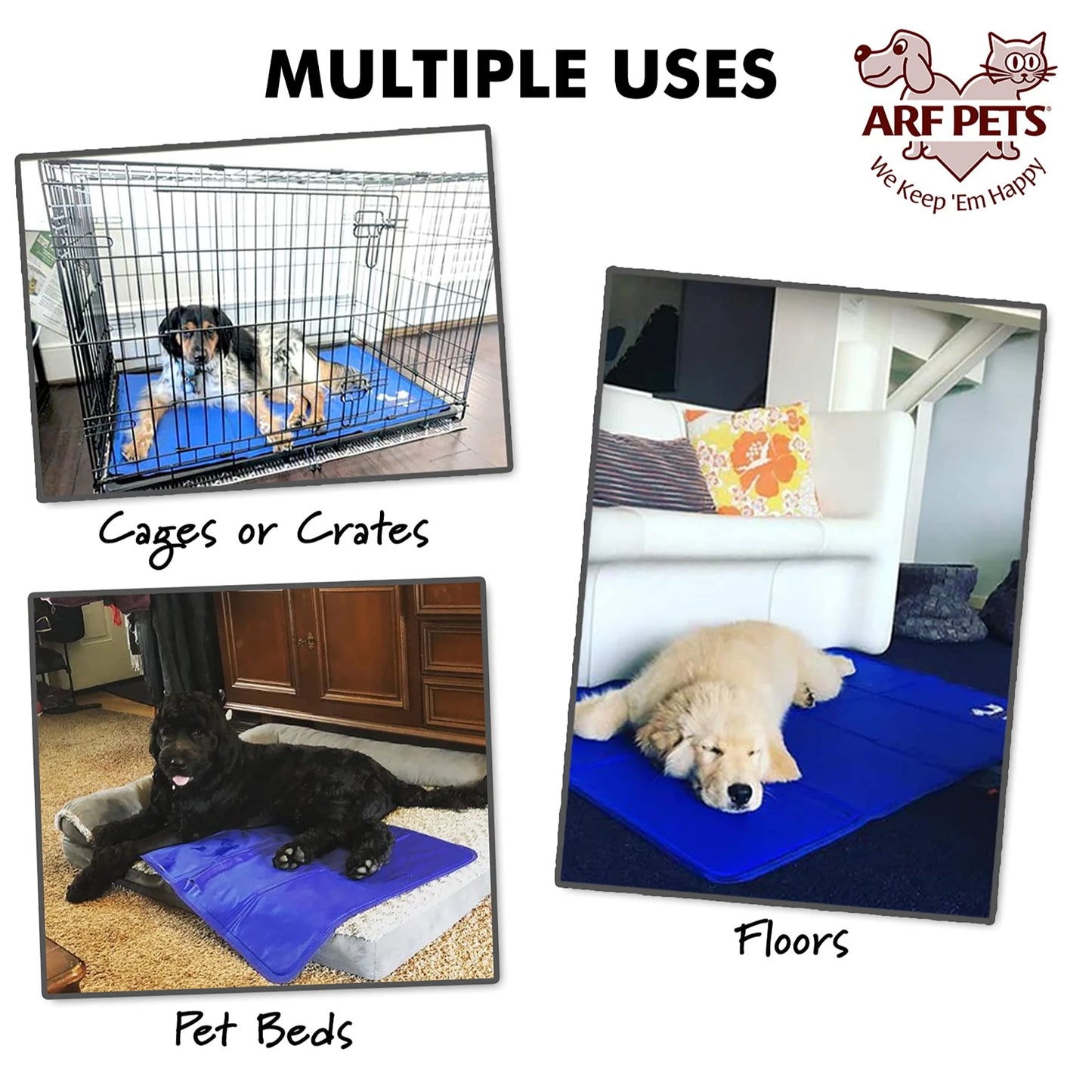 Arf Pets Dog Cooling Mat Nontoxic Gel Bed for Kennels