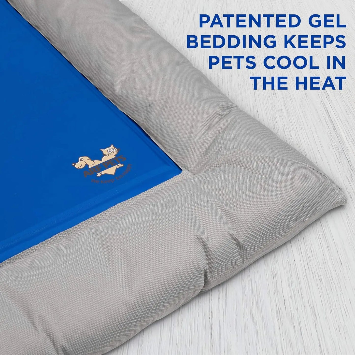 Arf Pets Self Cooling Dog Mat With Gel Foam Bolster