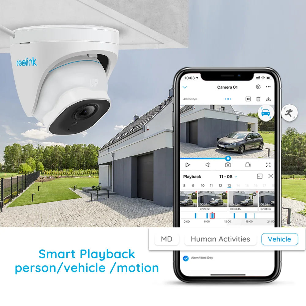 Reolink PoE Outdoor Security Camera Human And Pet Detection