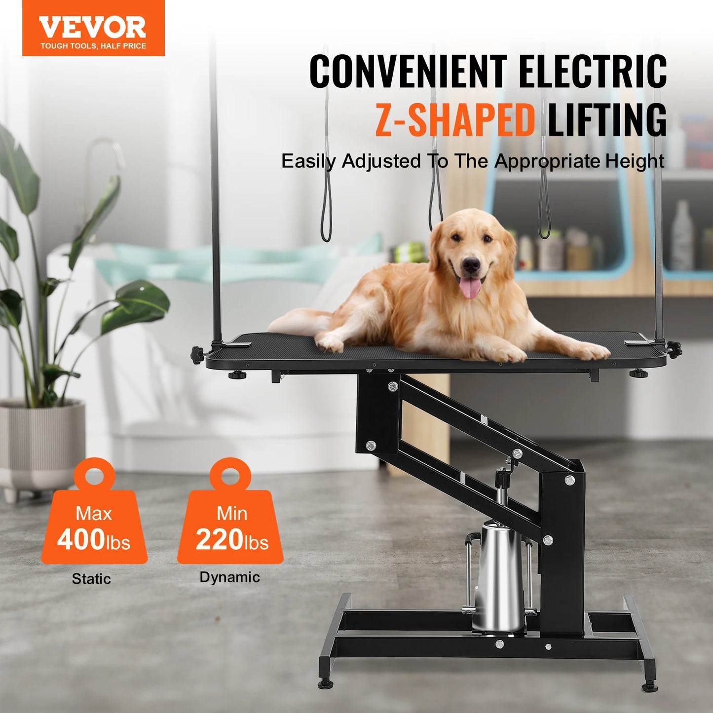 SucceBuy Hydraulic Pet Grooming Table with Adjustable Height