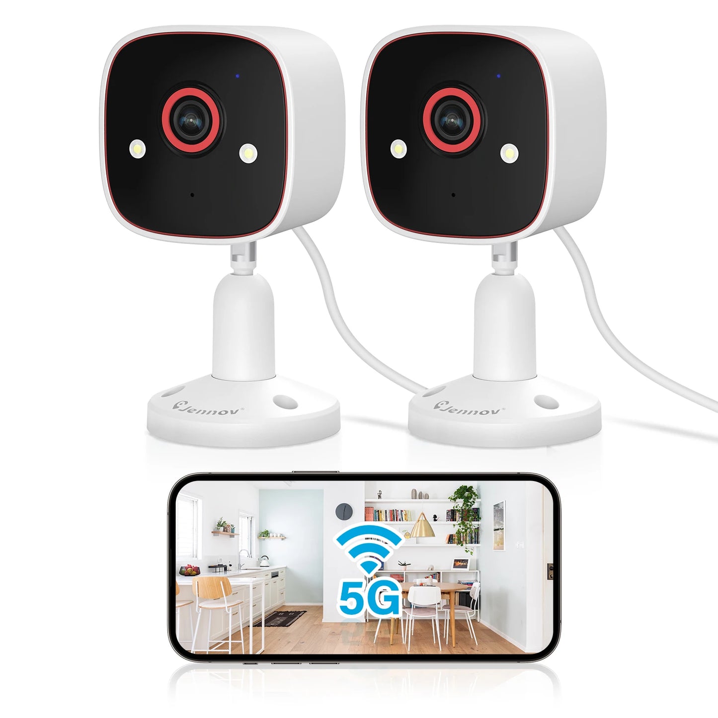 JENNOV Wireless 2K HD Outdoor Indoor Security Camera