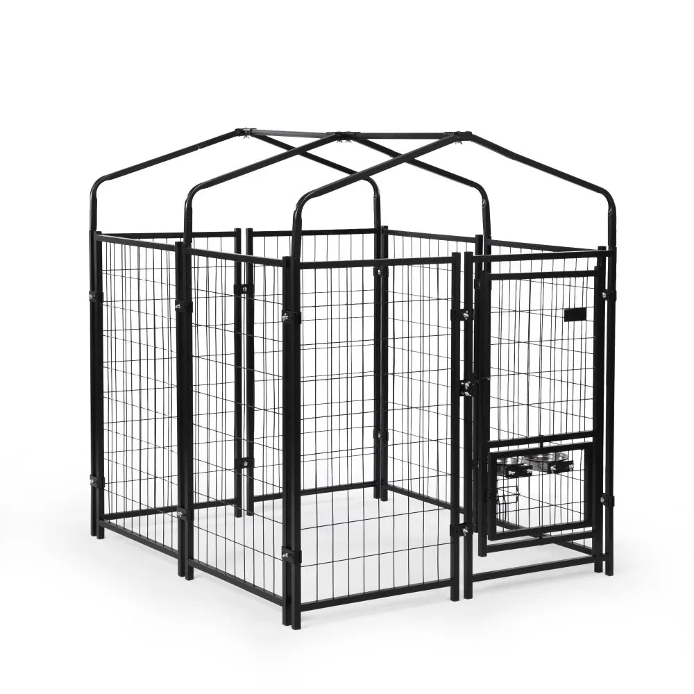 Heavy Duty Dog House with Reversible Feeding Door