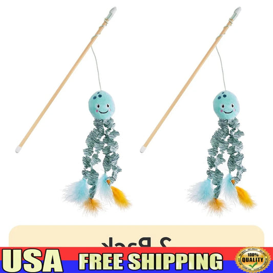 XMSJ Cat Toy Jellyfish Teaser with Catnip 2 Pack