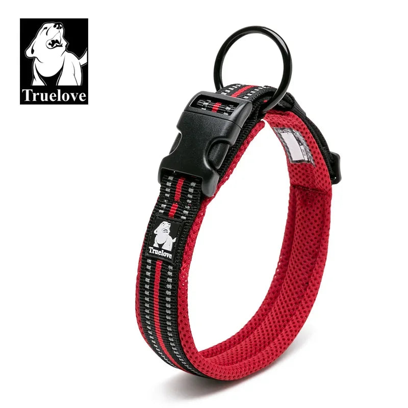 Truelove Padded Reflective Nylon Dog Collar With Quick Release