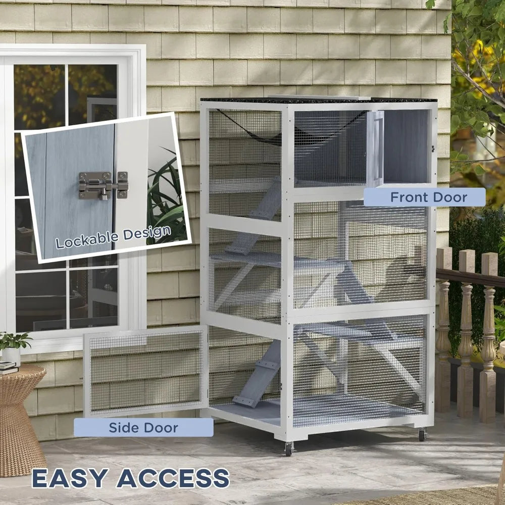 Outdoor Cat Enclosure House by NoEnName