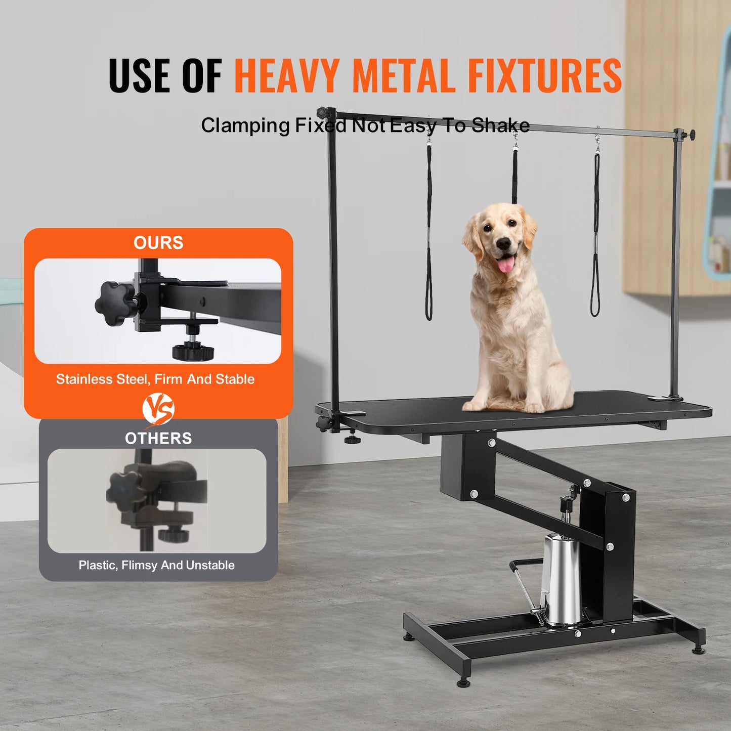SucceBuy Hydraulic Pet Grooming Table with Adjustable Height