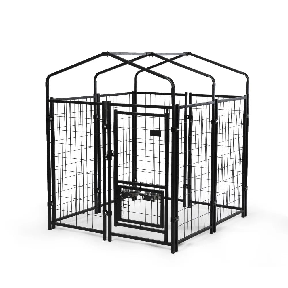 Heavy Duty Dog House with Reversible Feeding Door