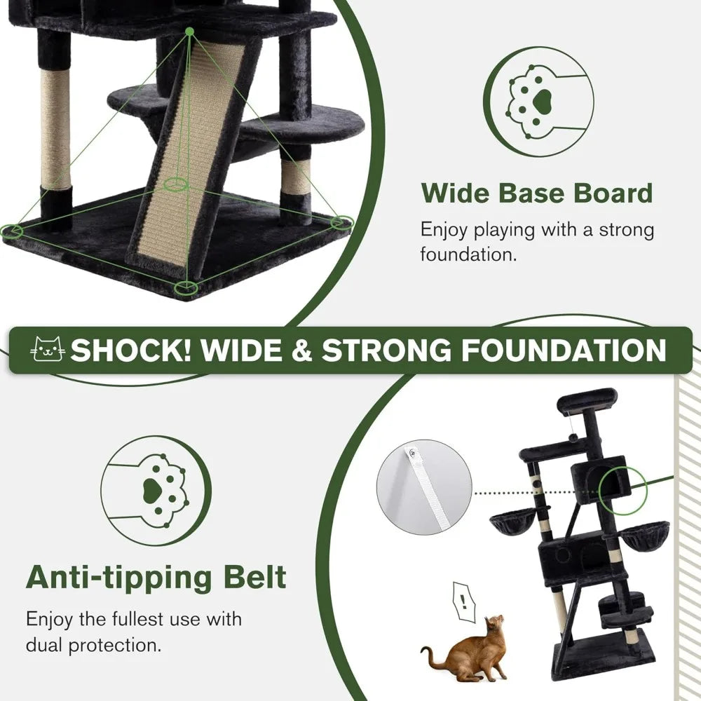 Dafify Multi-Level Large Cat Tree Tower with Perches