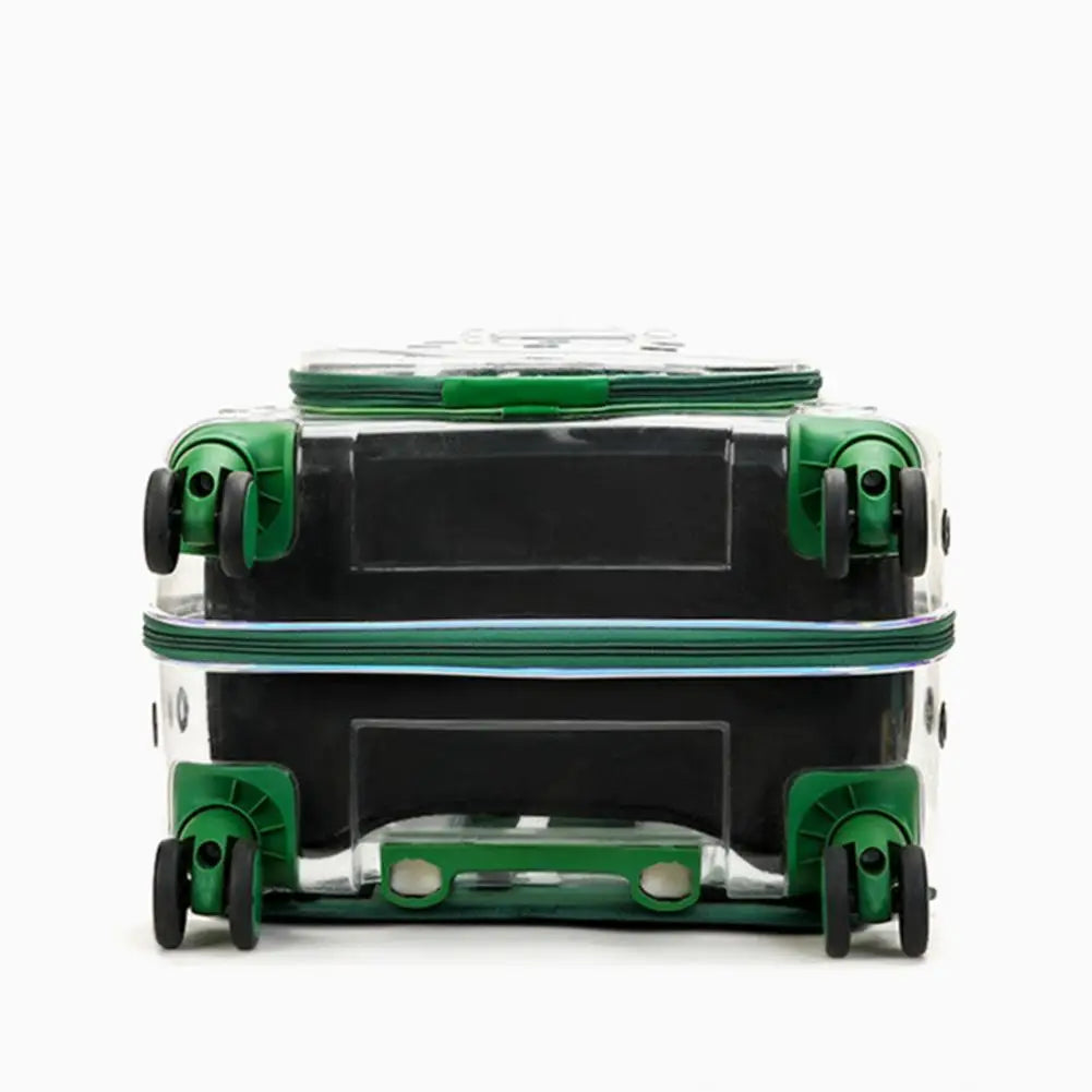 Pet Trolley Case Clear Ventilation Holes Silent Wheels Convenient Portable Cats Dogs Backpack for Travel