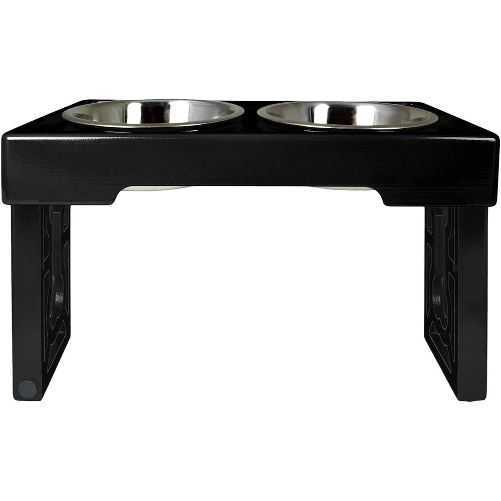 Adjustable Raised Dog Feeder with Stainless Steel Bowl Healthy Digestion and Comfort Holds 7 Cups Ideal All Dogs