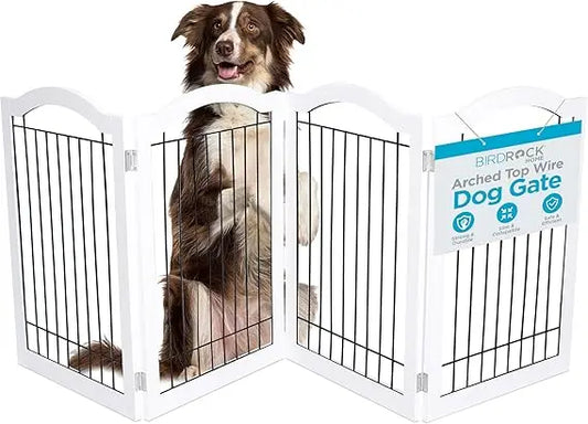 Internet's Best Arched Top Wire Dog Gate 4-Panel Barrier