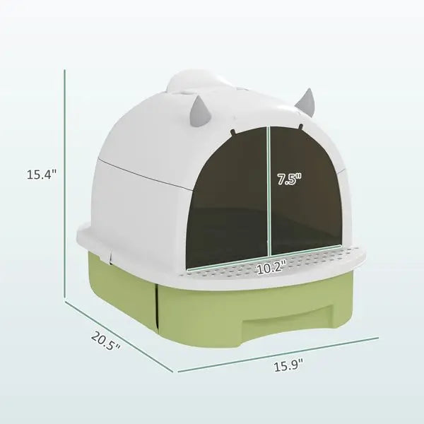 Cat Litter Box Enclosure With Litter Scoop