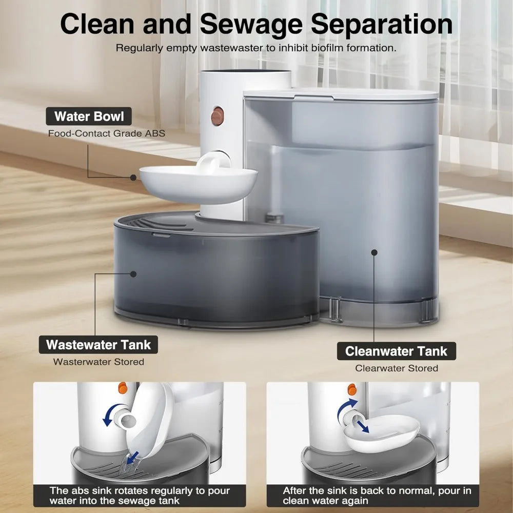Smart Pet Water Fountain Filterless Wireless Cat Dispenser