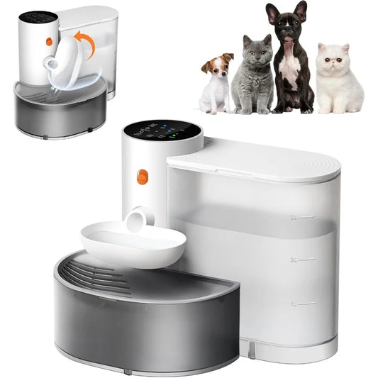 Smart Wireless Pet Water Fountain Rechargeable Automatic Dispenser