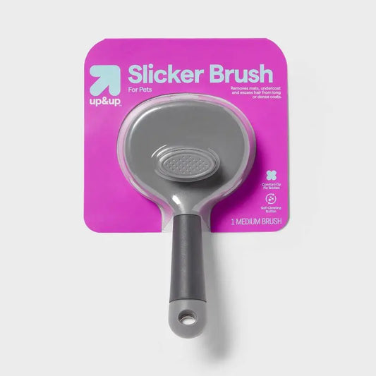 Self Clean Slicker Dog Brush Grooming Tool