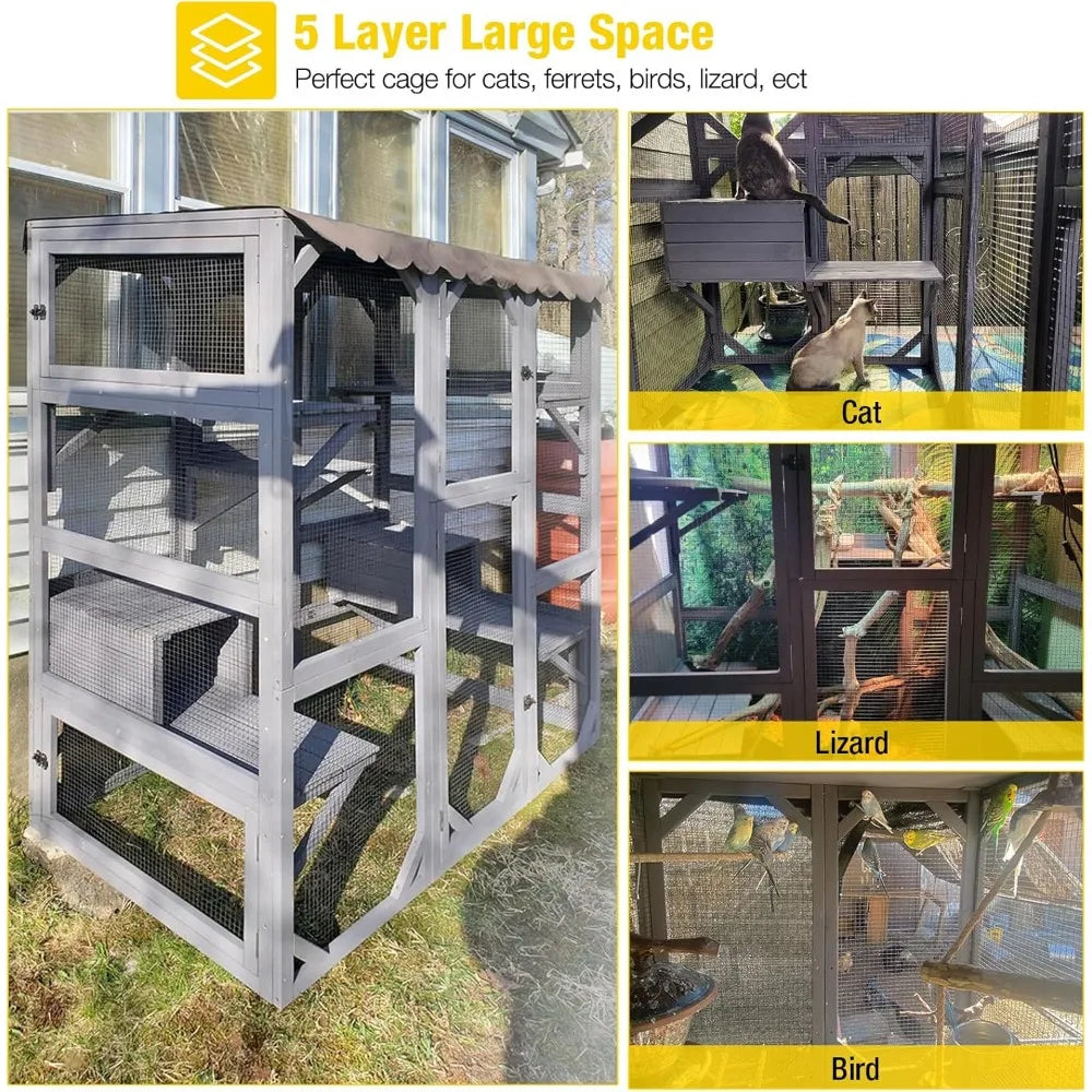 Cat House Outdoor Catio Kitty Enclosure by NoEnName