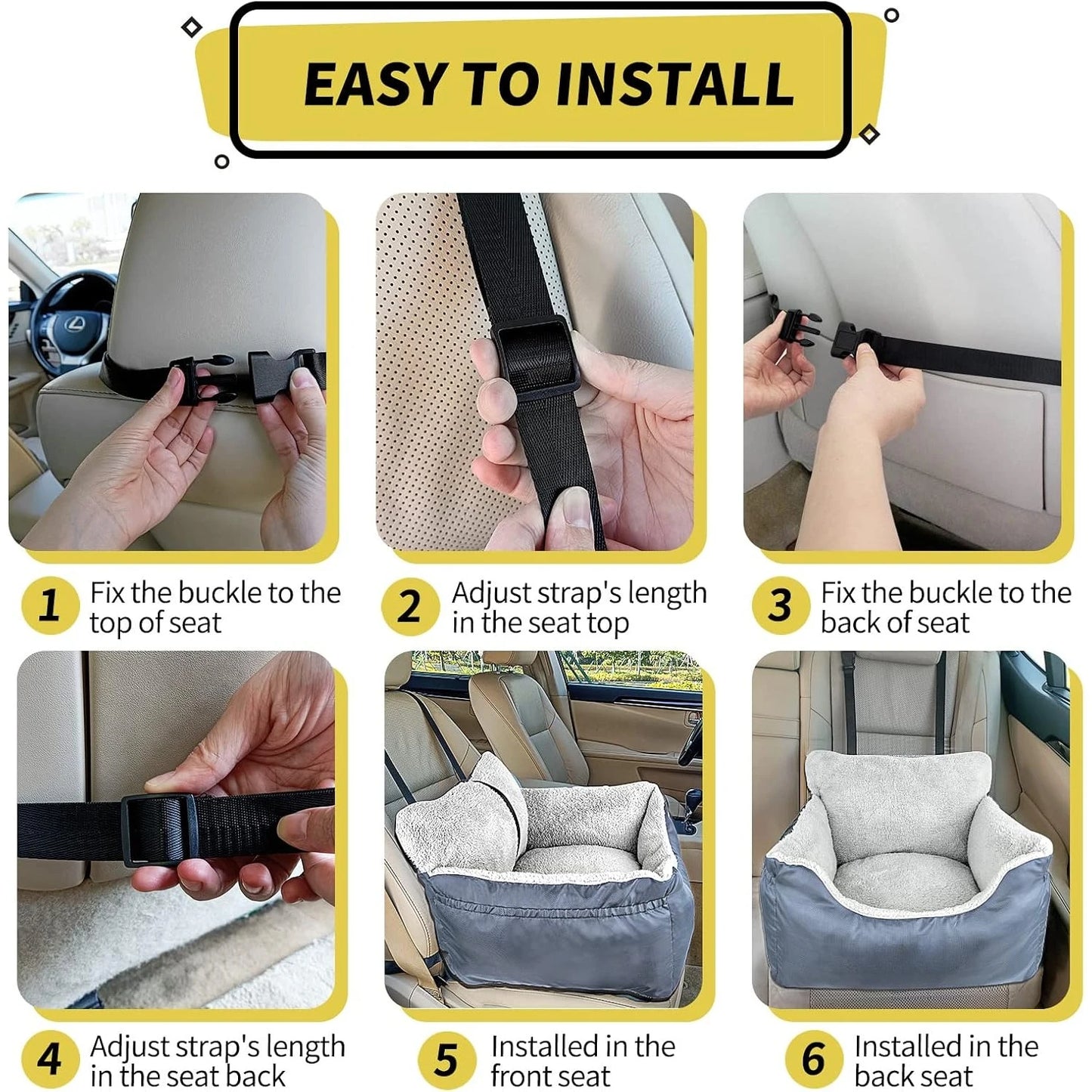 Dog Car Seat for Small Dogs by NoEnName