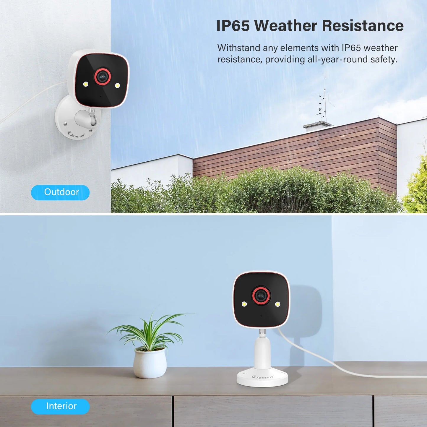 JENNOV Wireless 2K HD Outdoor Indoor Security Camera