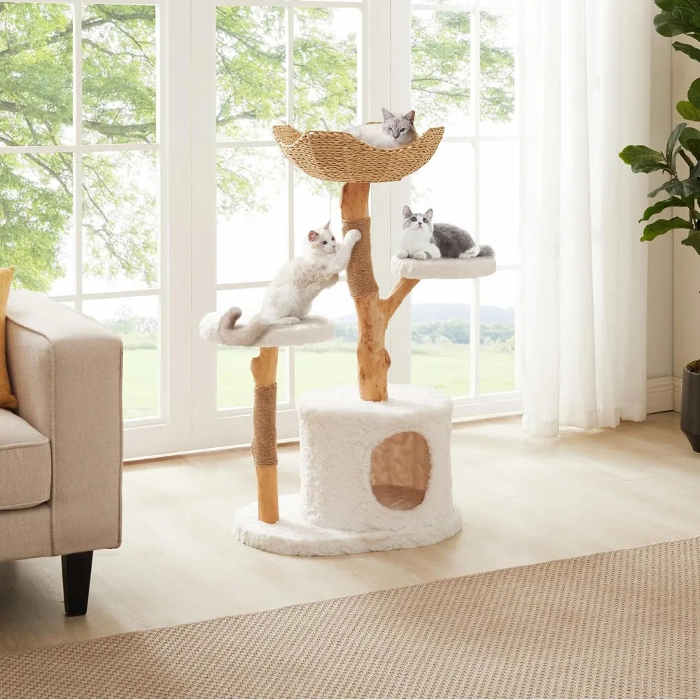 Dafify Modern Cat Tree Tower with Scratching Post