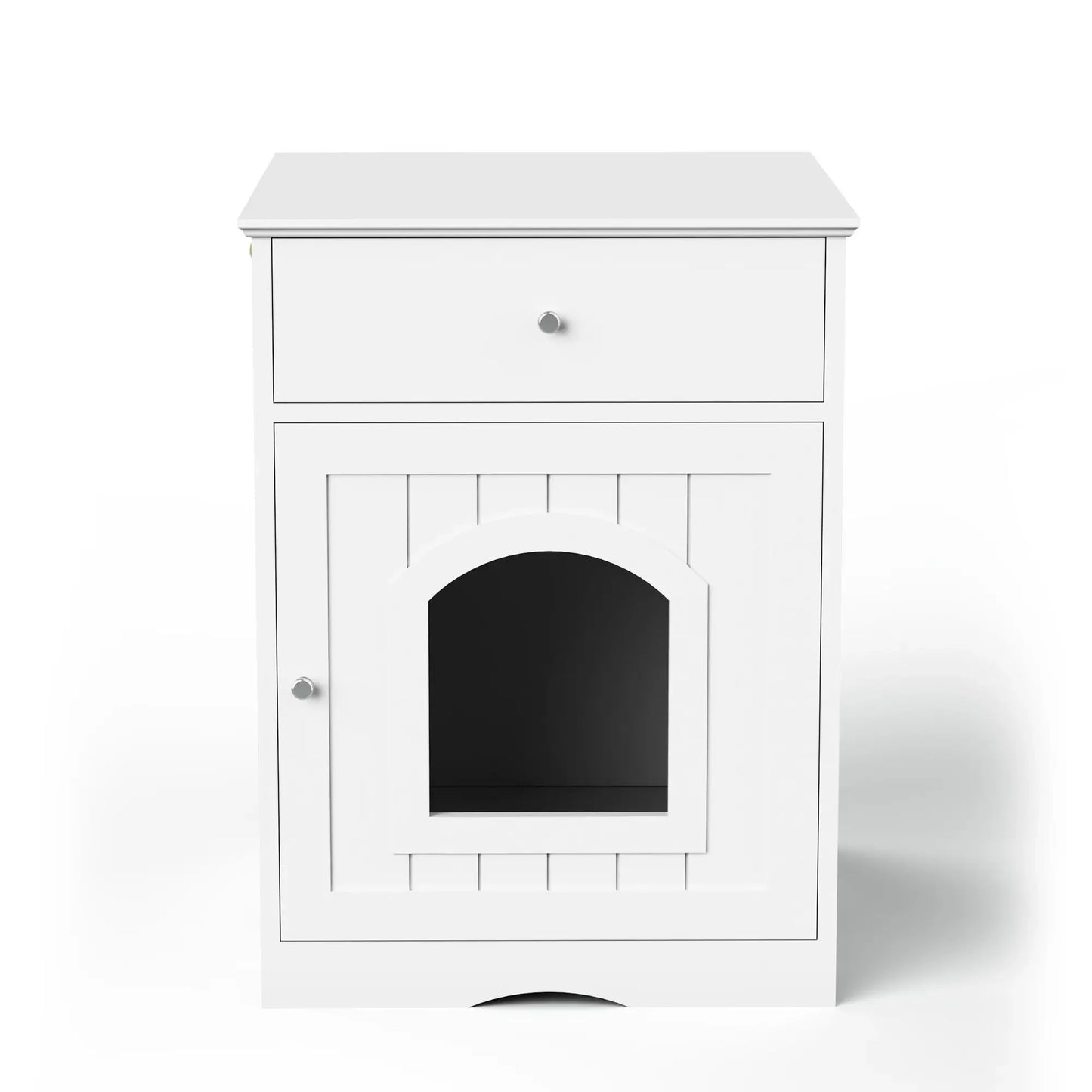 Wooden Cat Litter Box Enclosure with Drawer