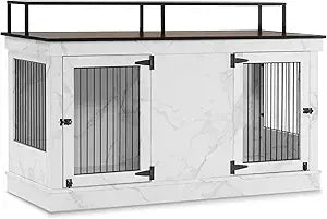 MKDK Wooden Dog Crate Furniture Style Indoor Kennel