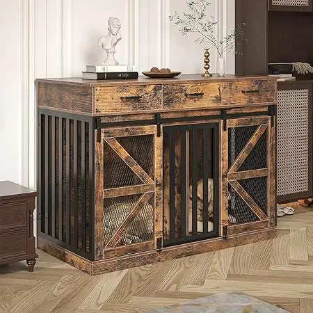 Dog Crate Furniture With Storage For Large Dogs