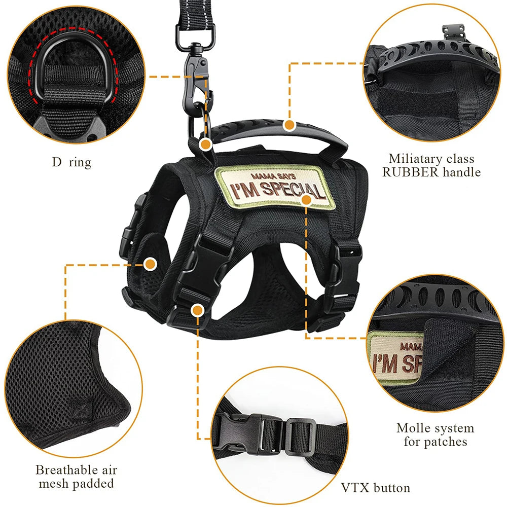 Petravel Tactical Cat Harness and Leash Set