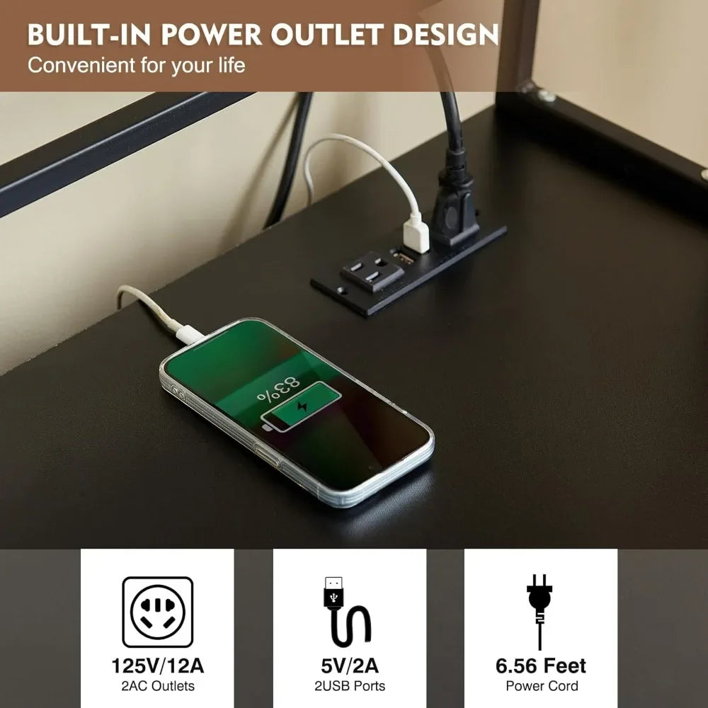 HuanZhuang Cat Litter Box Enclosure with Power Outlet