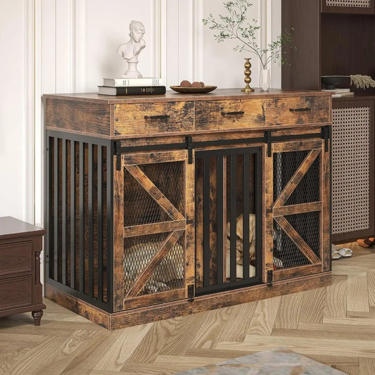 Dog Crate Furniture With Storage For Large Dogs