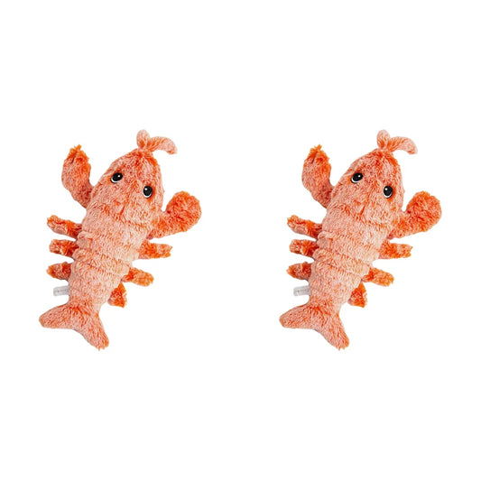 Shunmaii Wiggly Lobster Interactive Plush Dog Toy Squeaker