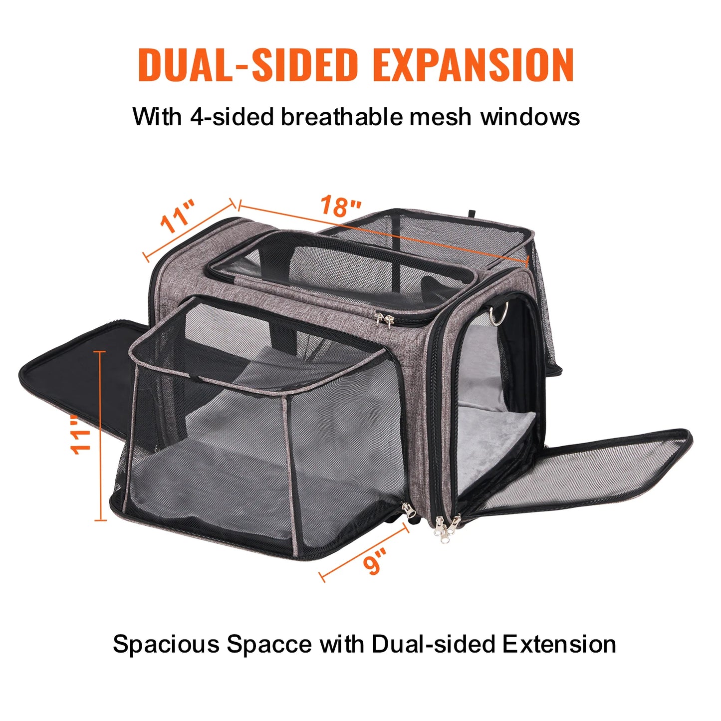 SucceBuy Pet Cat Carrier Backpack with Wheels and Strap