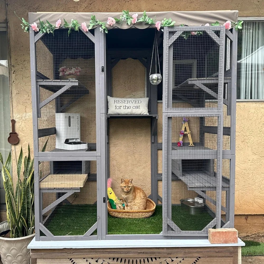 Cat House Outdoor Catio Kitty Enclosure by NoEnName