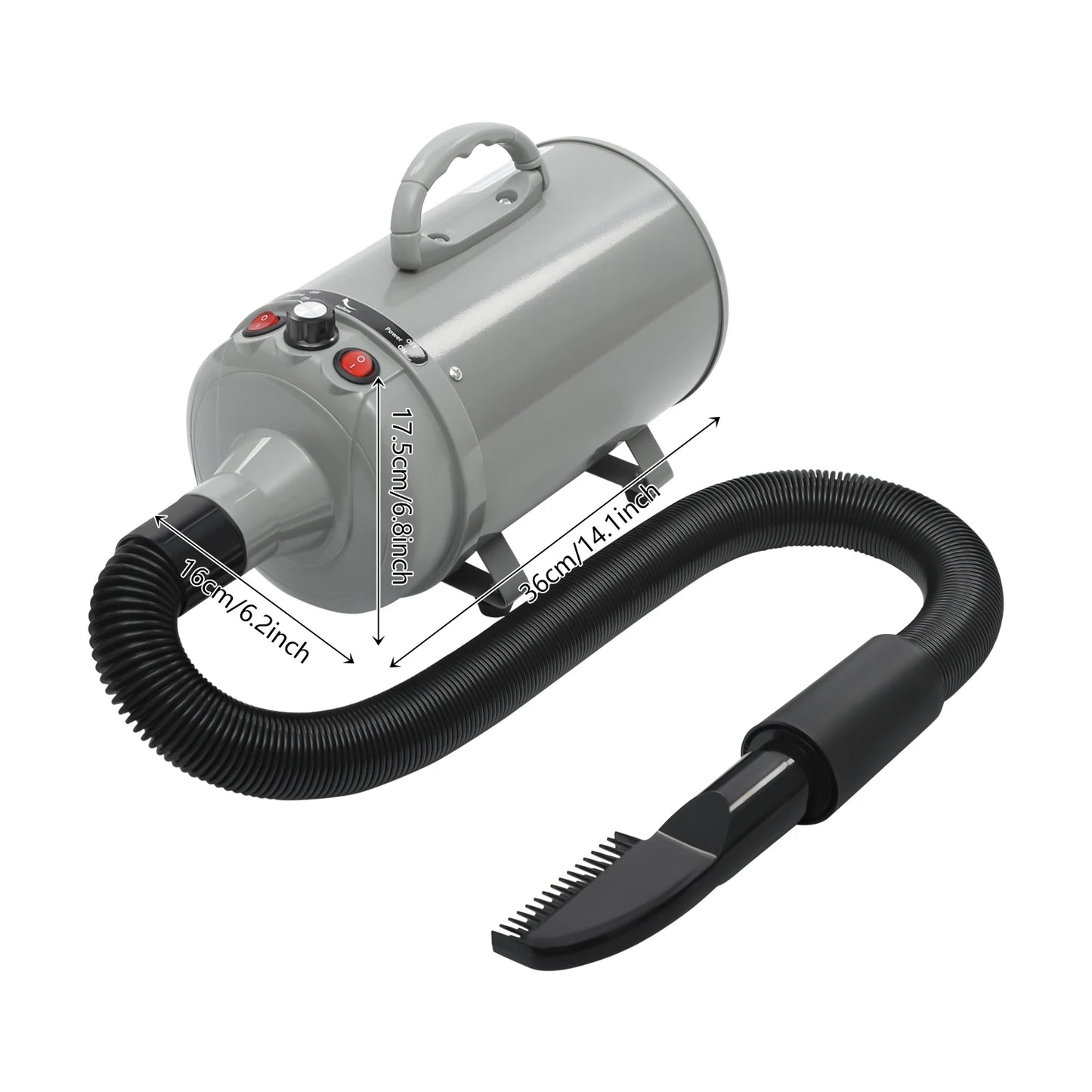 2200W Professional Pet Grooming Dryer with Adjustable Wind Speed