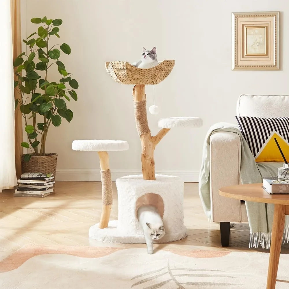 Dafify Modern Cat Tree Tower with Scratching Post