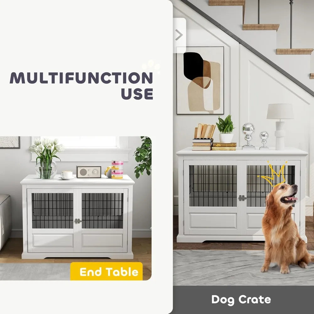 Dog Crate Furniture with Removable Tray by NoEnName