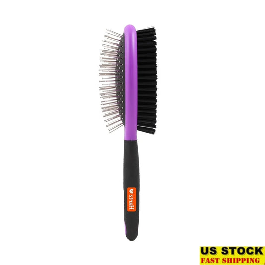 XMSJ Dog Grooming Combo Brush Double-Sided Detangling Tool