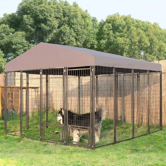 Chengwei Heavy Duty Outdoor Dog Kennel with Canopy