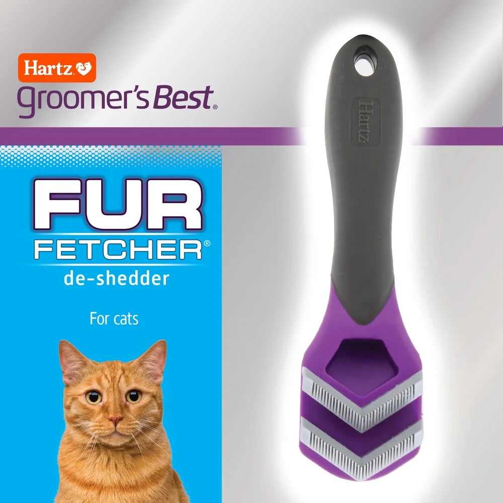 XMSJ Ergonomic Cat De-Shedding Tool for Easy Grooming