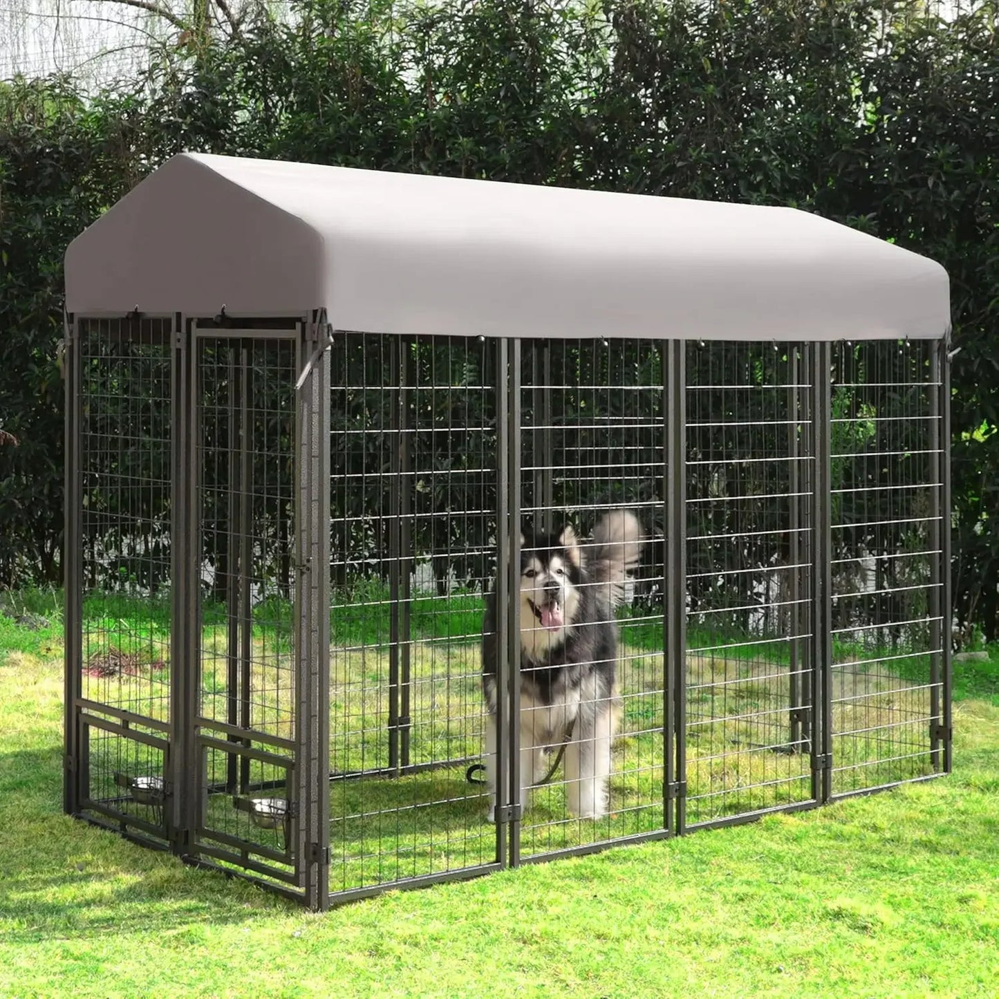 Chengwei Heavy Duty Outdoor Dog Kennel with Canopy
