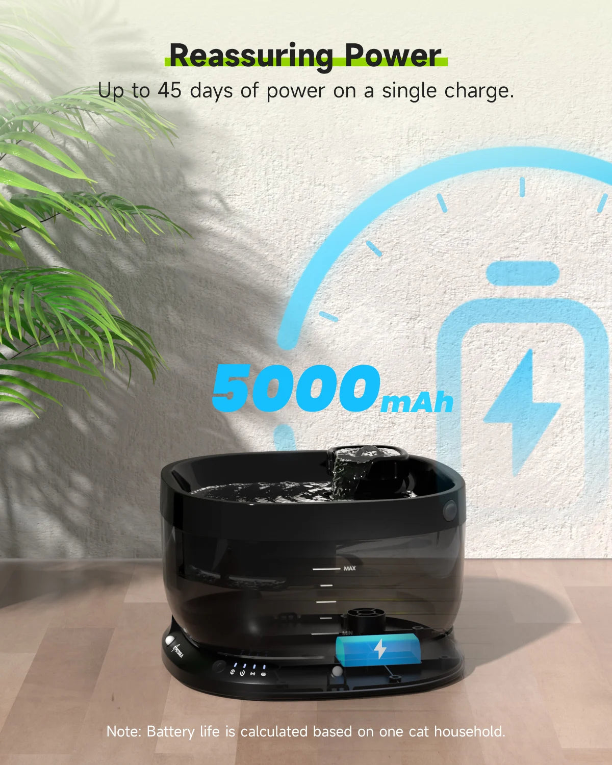 APETDOLA Wireless Dog Water Fountain Auto Sensor Dispenser