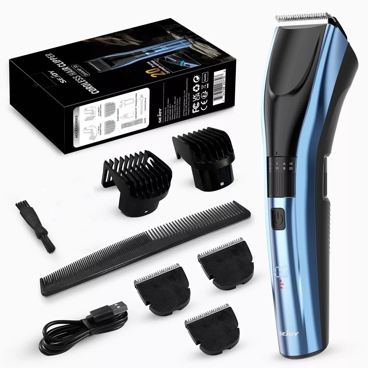 Sejoy Pet Hair Clippers for Dog and Cat Grooming