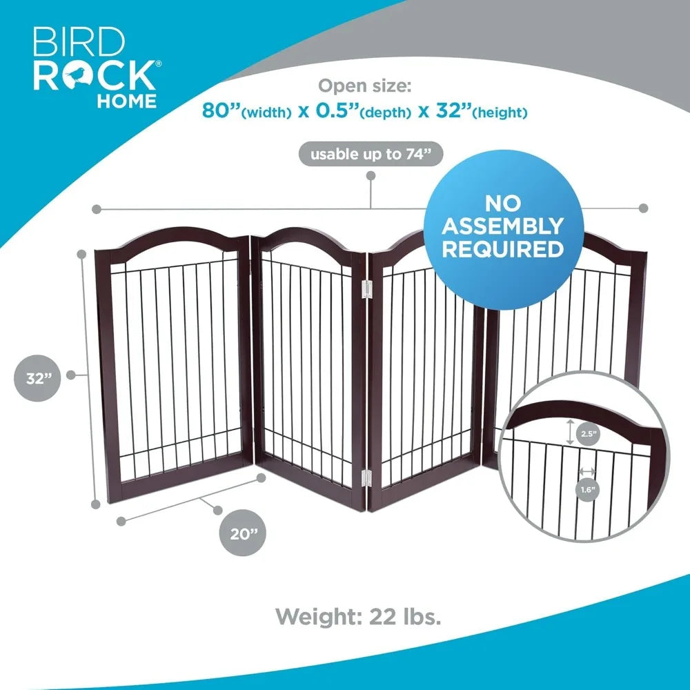Internet's Best Arched Top Wire Dog Gate 4-Panel Barrier