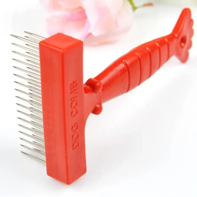Double Row Pet Comb Stainless Steel Dog Cat Grooming