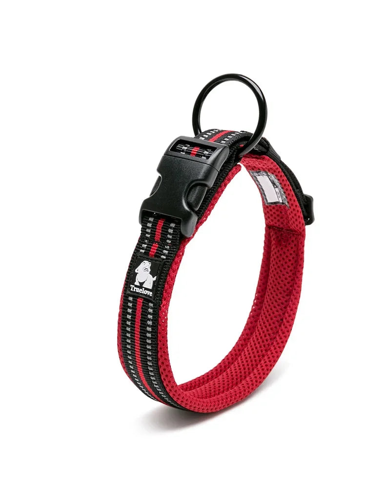 Truelove Padded Reflective Nylon Dog Collar With Quick Release
