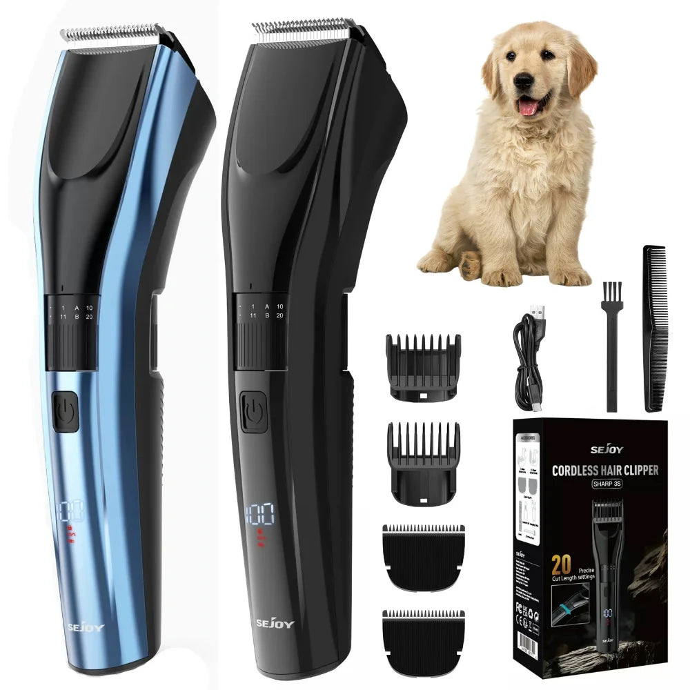 Sejoy Pet Hair Clippers for Dog and Cat Grooming