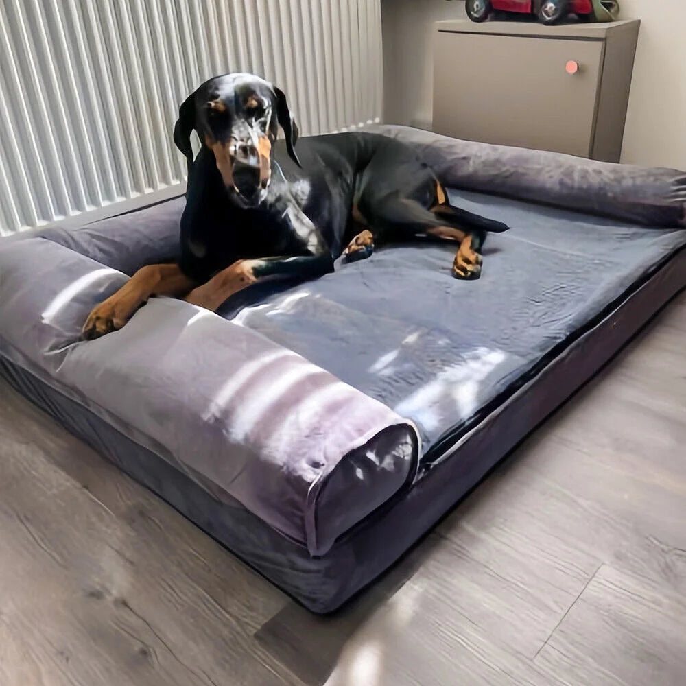 BORWARTCN Orthopedic Memory Foam Dog Bed Removable Cover