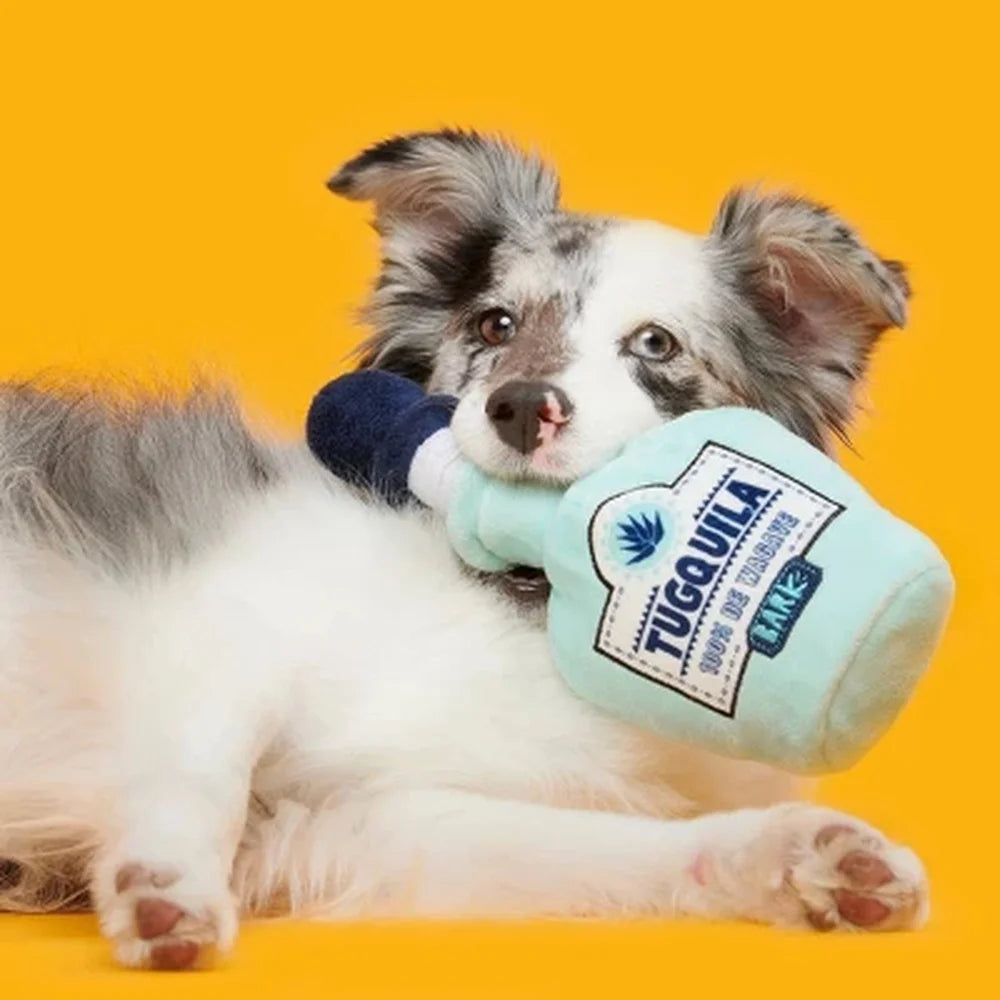 XMSJH Tug-O-Worm Interactive Dog Toy with Squeaky Crinkle