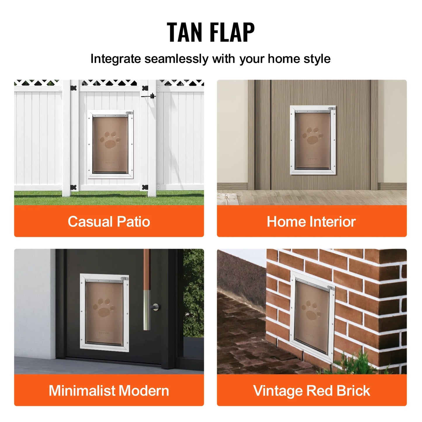 Dog Door Replacement Pet Flap Magnetic Weatherproof PVC