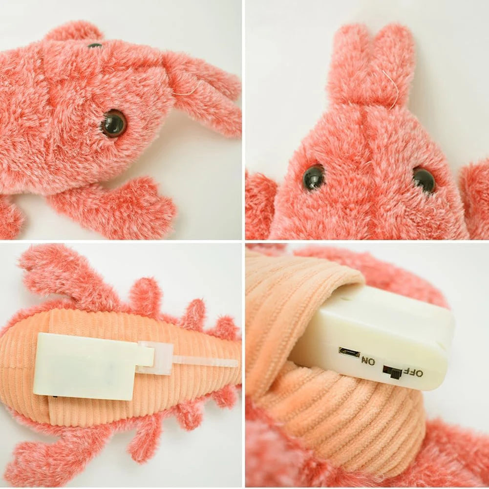 Shunmaii Wiggly Lobster Interactive Plush Dog Toy Squeaker