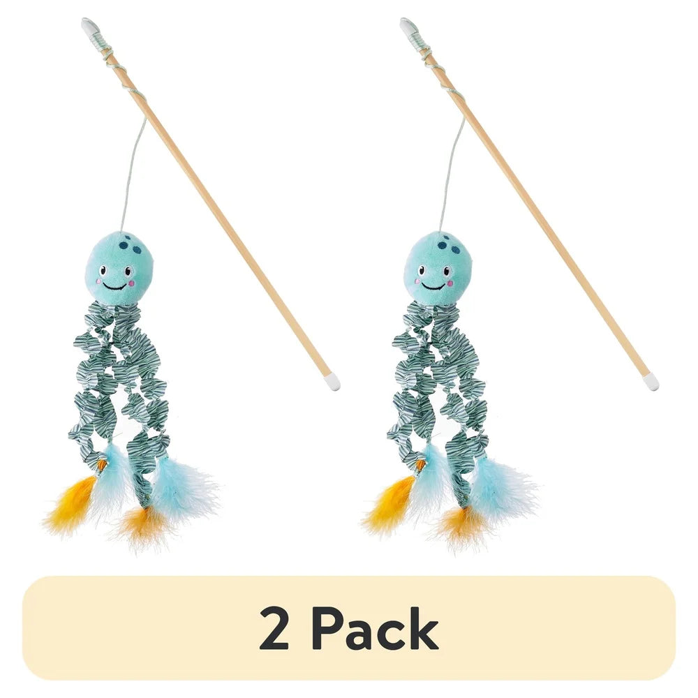 XMSJ Cat Toy Jellyfish Teaser with Catnip 2 Pack